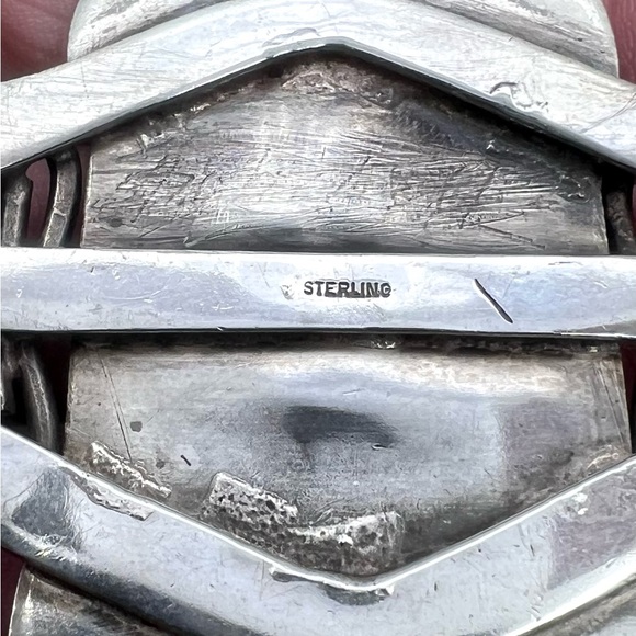 Navajo Fred Harvey Southwest Sterling Silver Natural Turquoise Cuff Bracelet 7" - Picture 8 of 8